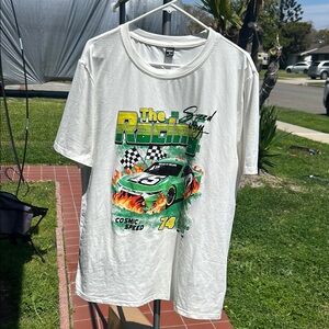 White Racing Graphic T-Shirt